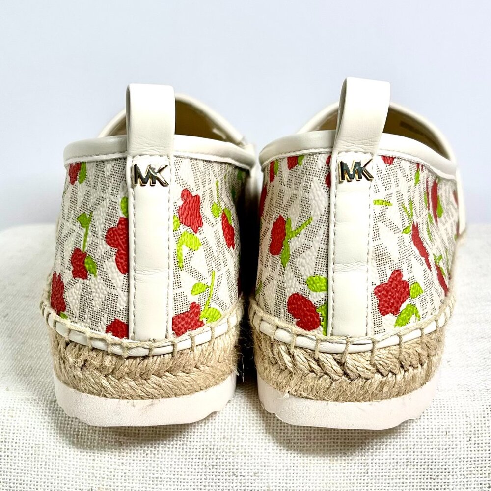 NWOT Michael Kors Floral Espadrille Flats MK Lenny Cottagecore slip-ons size 9 - Picture 6 of 16